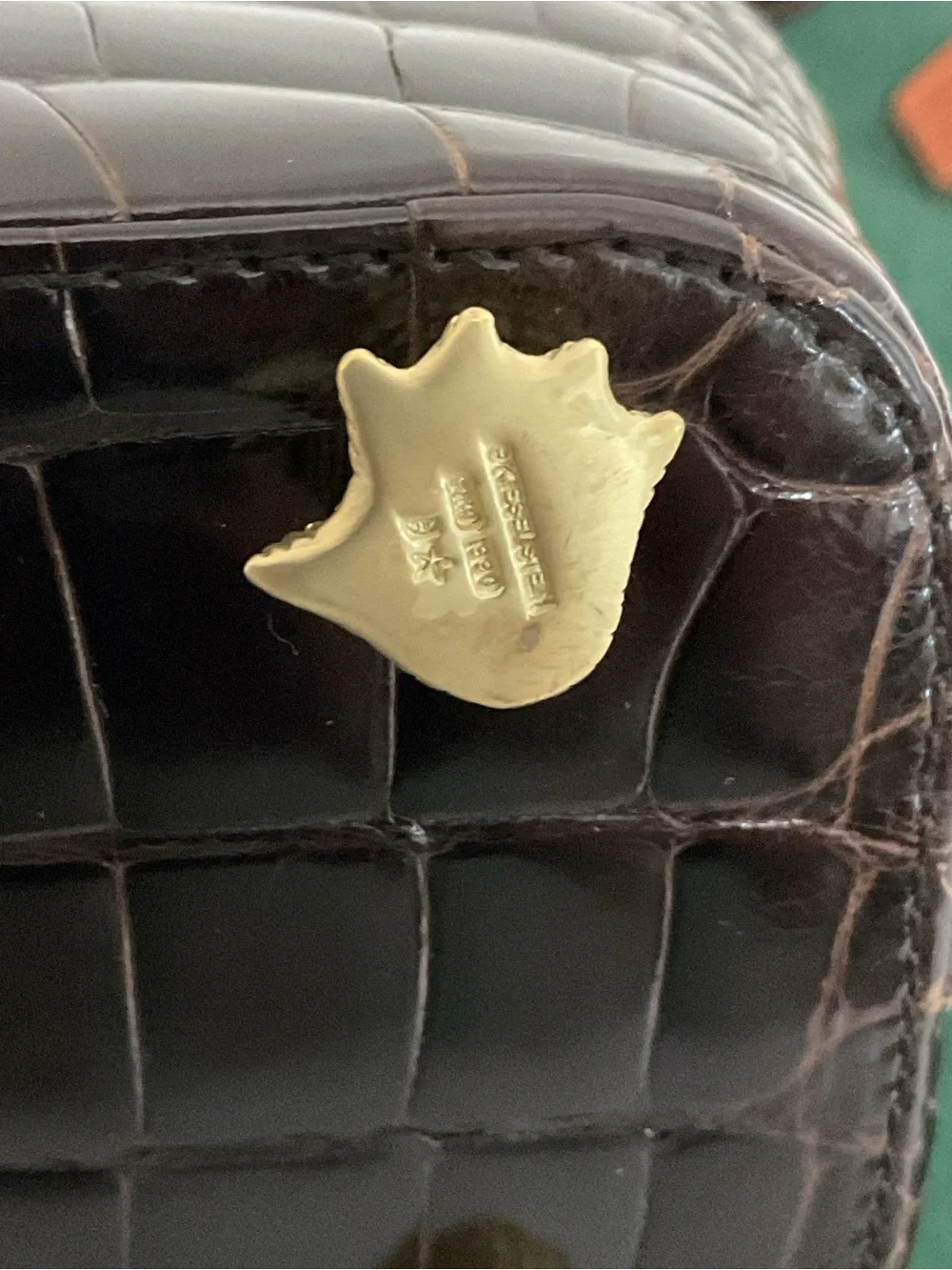 Barry Kieselstein-Cord Vintage Alligator Trophy Frame Bag
